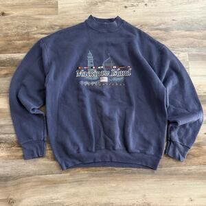 Vintage 50/50 Mackinaw Island International Sweatshirt XL Navy Fruit of the Loom